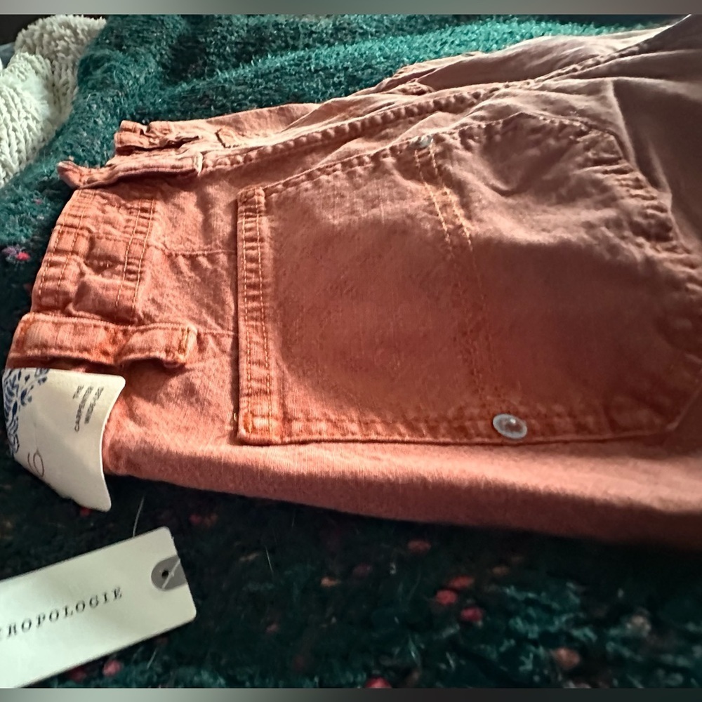 RARE Pilcro Carpenter Wide Leg Pants Orange NWT 26 - Picture 14 of 16